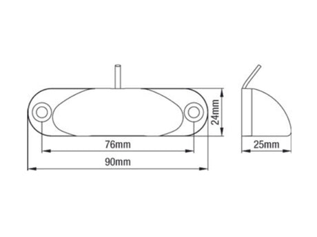 RoadVision licence plate LED 10-30v 4 LED surface mount CHROME
