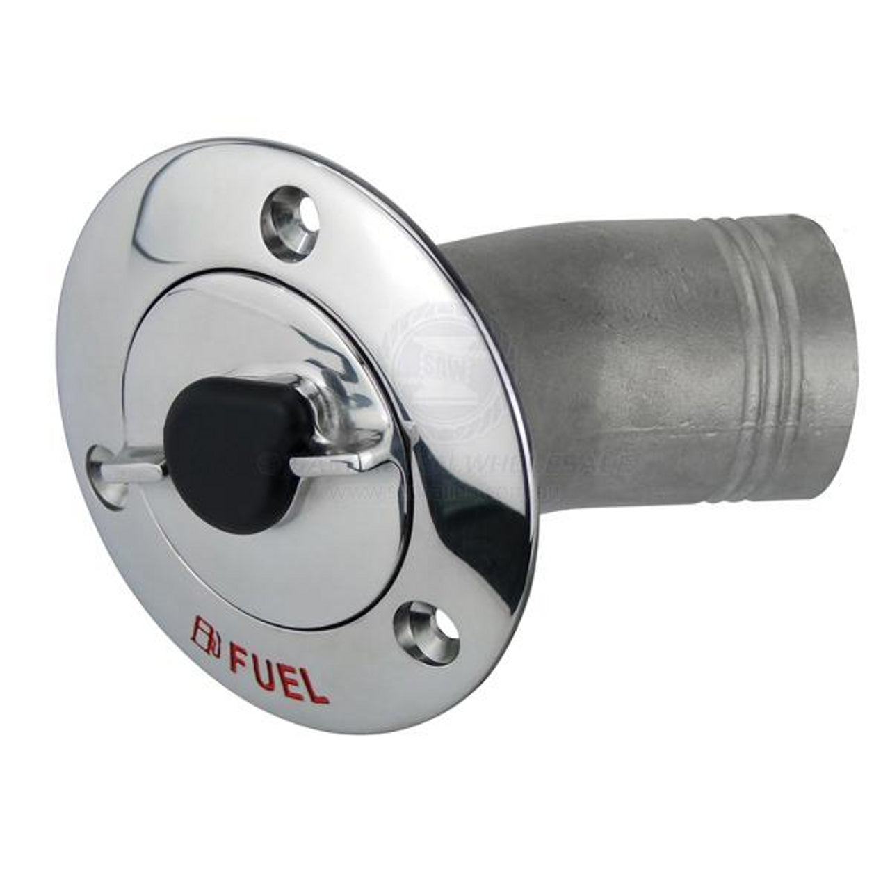 38mm Angled Fuel Filler with Breather - Lockable Stainless Steel