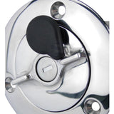 38mm Angled Fuel Filler with Breather - Lockable Stainless Steel