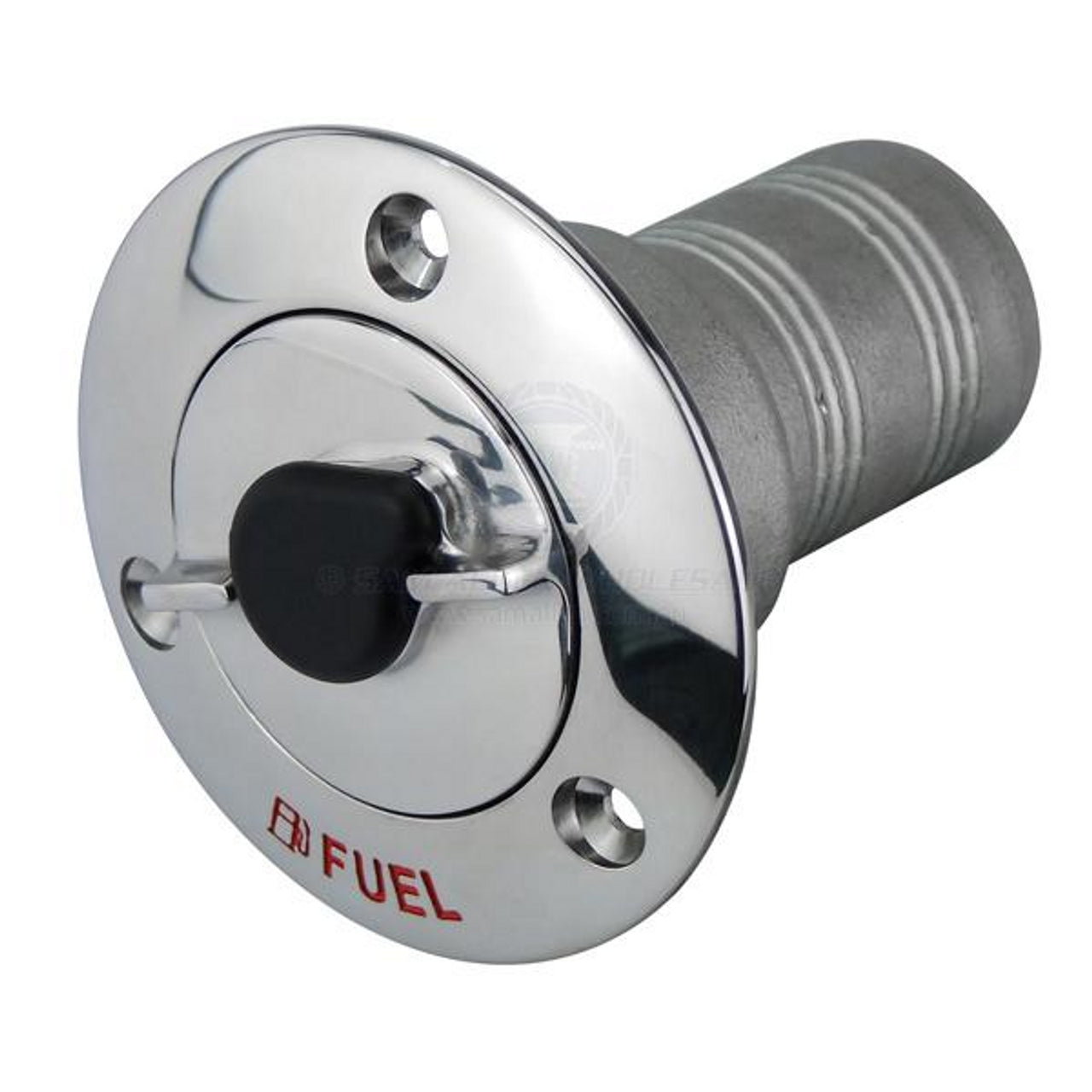 38mm Straight Fuel Filler with Breather - Lockable Stainless Steel