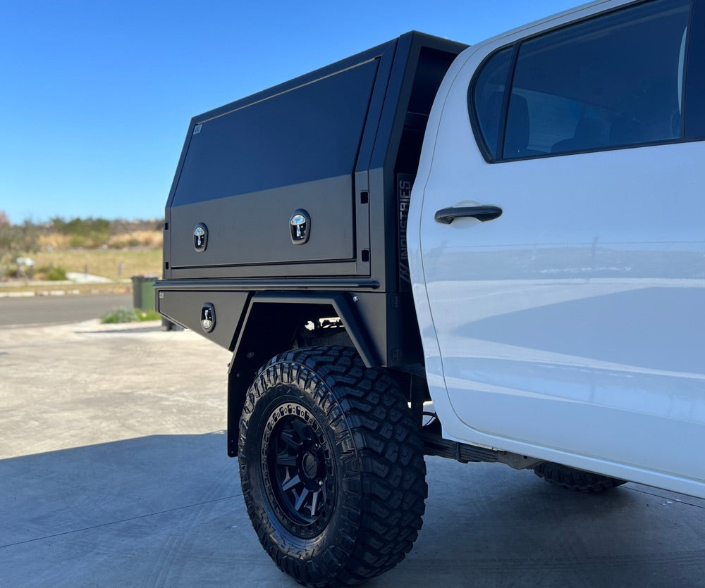 Tapered Under Tray Toolbox Pair Black 4x4industries